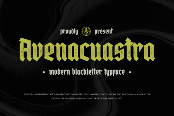 Avenacuastra: A Bold Blackletter Font for Handmade Charm