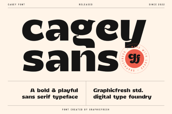 Cagey: A Bold Retro Sans Serif Font for Real Brand Impact