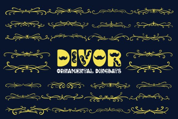 Divor: A Vintage Dingbat Font for Editorial Charm