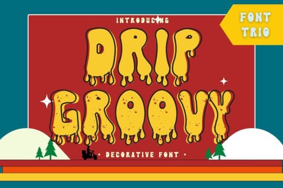Drip Groovy: A Playful Decorative Font for Digital Branding