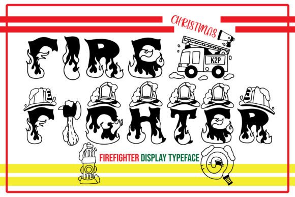Firefighter Christmas: A Retro Decorative Font That Brings Joy to Handmade Goods