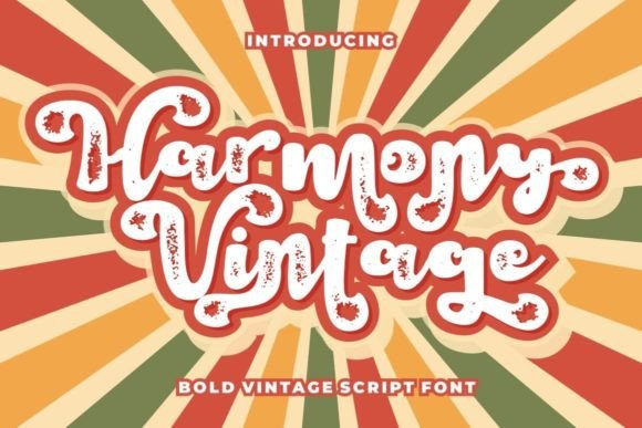 Harmony Vintage: A Bold Script Font for Timeless Brand Charm