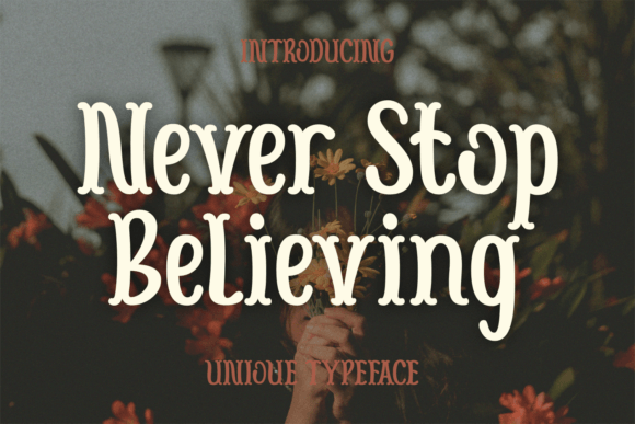 Never Stop Believing Serif Font for Handmade Brands