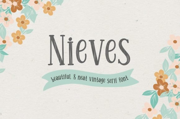 Nieves: A Vintage Serif Font That Makes Your Brand Feel Thoughtfully Crafted