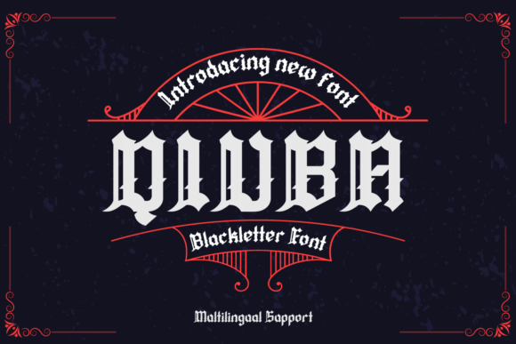 Qiuba: A Bold Blackletter Font for Editorial Impact
