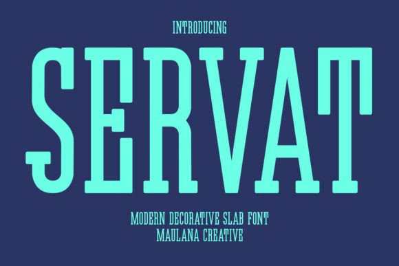Servat: A Retro Slab Serif Font for Handmade Brands